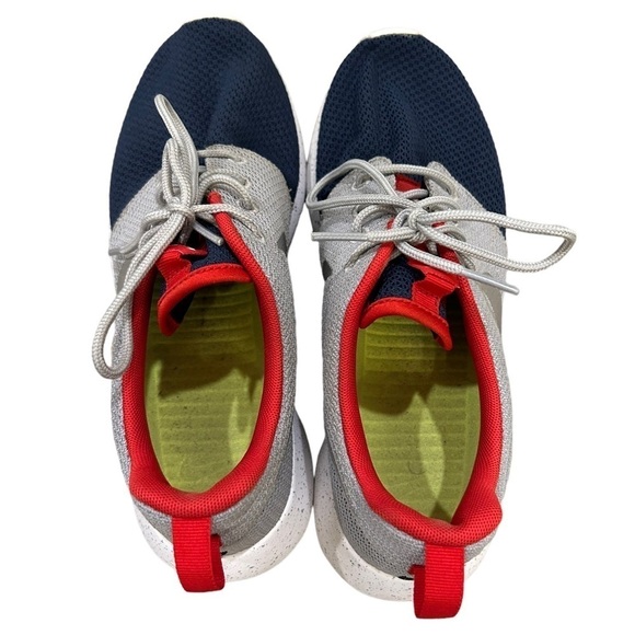 MEN’S NikeiD Roshe Running Sneaker Shoes, Size 7.5  Gray Blue Red - Picture 9 of 11